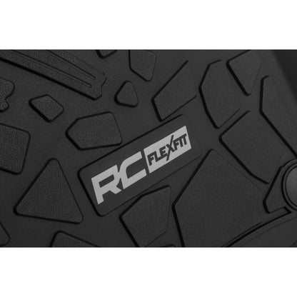 ROUGH COUNTRY Flex-Fit Floor Mats | FR & RR | RR Lockable | Jeep Gladiator JT 4WD (20-25) | FF-61501