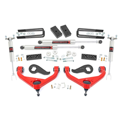 ROUGH COUNTRY 3 Inch Lift Kit | UCAs | M1 | w/ Overloads | Chevy/GMC 2500HD/3500HD (20-25) | 97740RED
