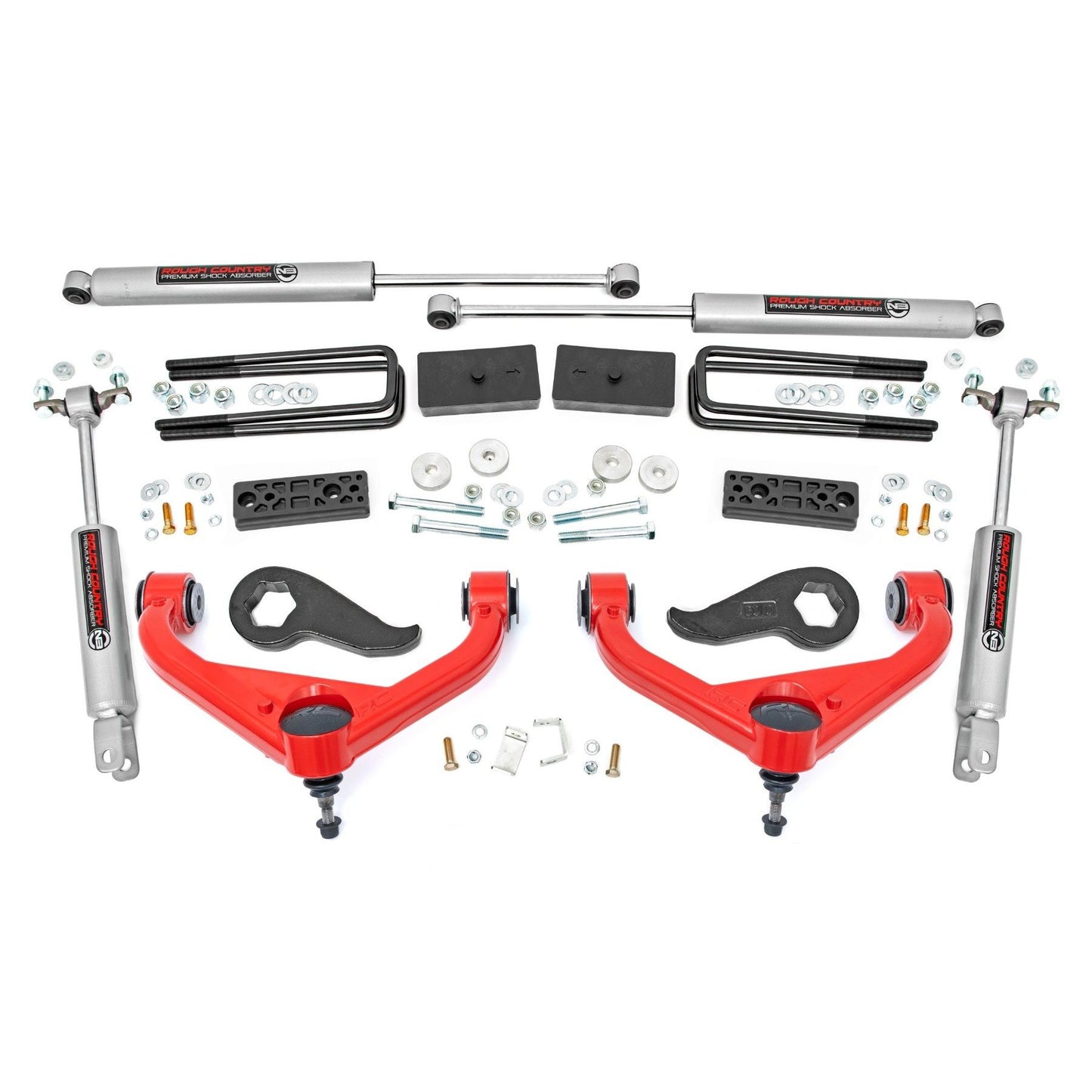 ROUGH COUNTRY 3 Inch Lift Kit | w/ Overloads | Chevy/GMC 2500HD/3500HD (20-25) | 97730RED