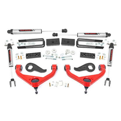 ROUGH COUNTRY 3 Inch Lift Kit | UCAs | V2 | Chevy/GMC 2500HD/3500HD (20-25) | 95870RED