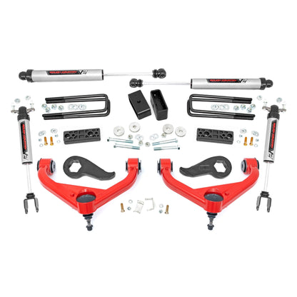 ROUGH COUNTRY 3 Inch Lift Kit | UCAs | V2 | Chevy/GMC Sierra 3500 HD/Silverado 3500 HD (20-25) | 95670RED