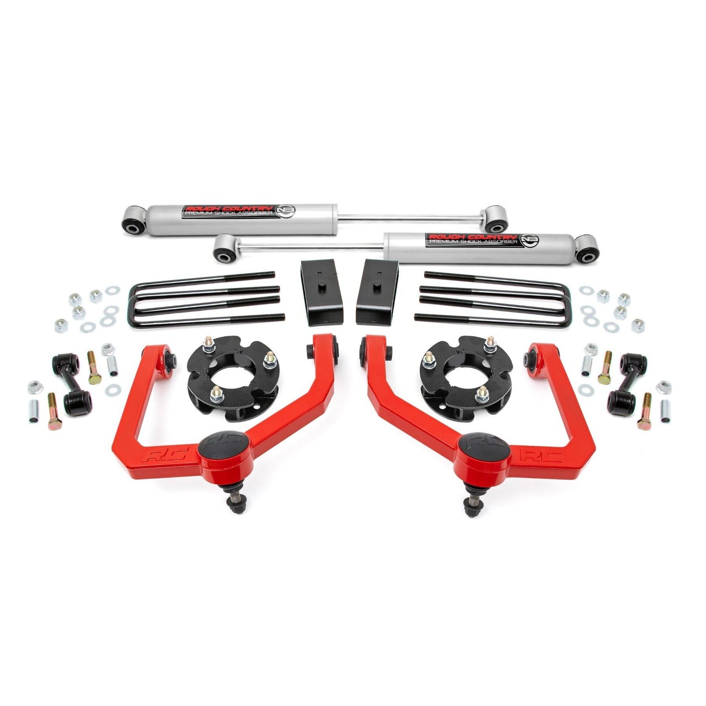 ROUGH COUNTRY | 3 Inch Lift Kit  N3 Shocks  Nissan Titan 2WD/4WD (2004-2024) | 83430RED