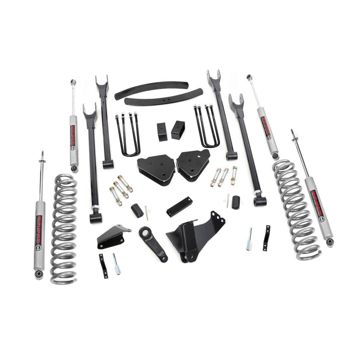 ROUGH COUNTRY 6 Inch Lift Kit | Gas | 4 Link | OVLDS | Ford F-250/F-350 Super Duty (05-07) | 581.2