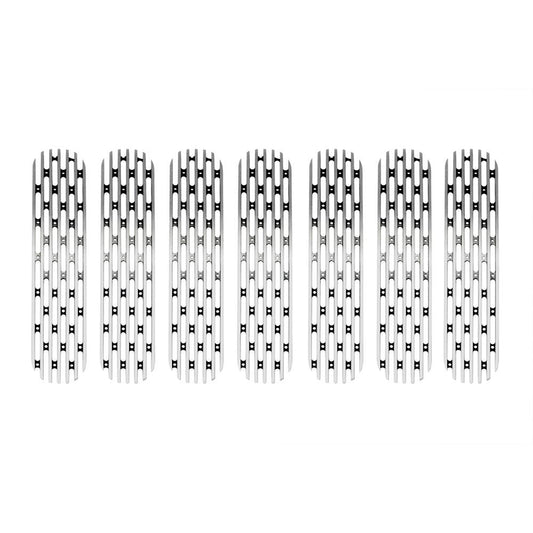 DV8 Off-Road 2007-2018 Jeep JK 7 Piece Grille Inserts | Polished C3| D-JP-190008-POLSH