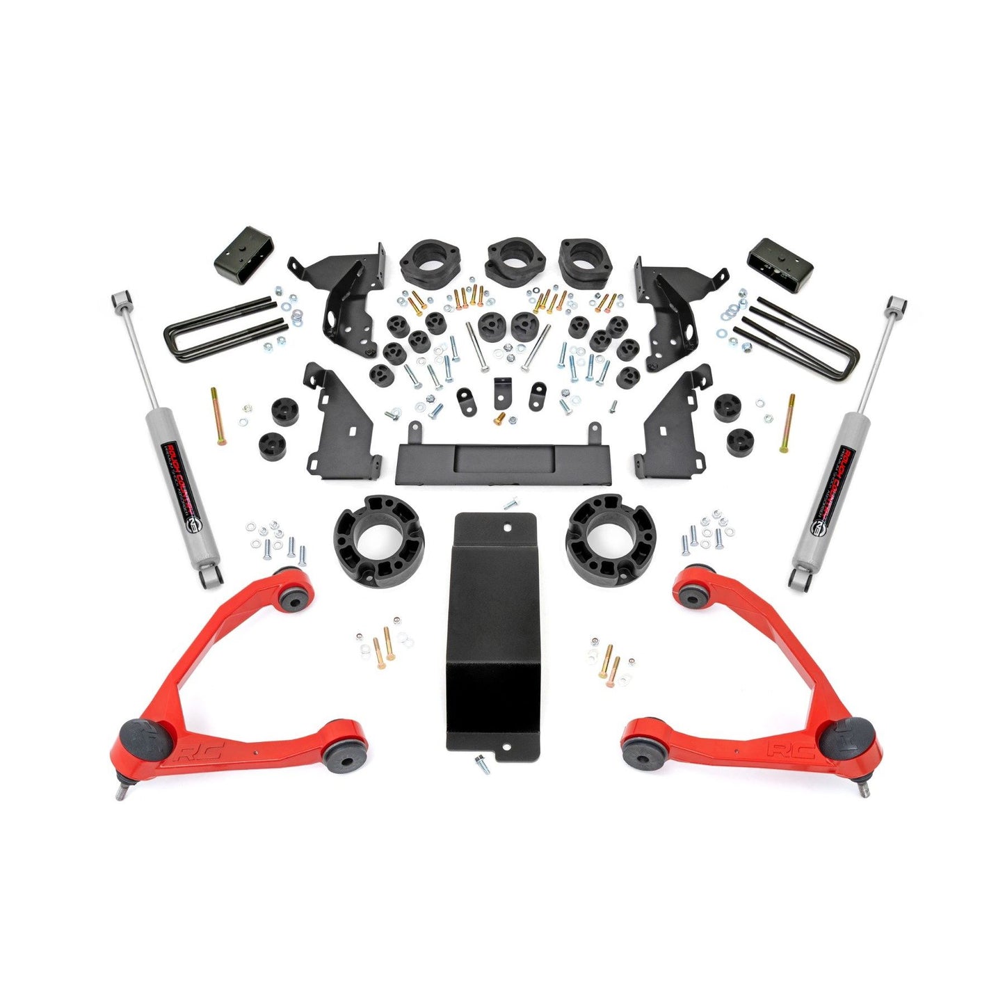 ROUGH COUNTRY 4.75 Inch Lift Kit | Red UCA | Combo | Chevy/GMC 1500 (14-15) | 292.20RED