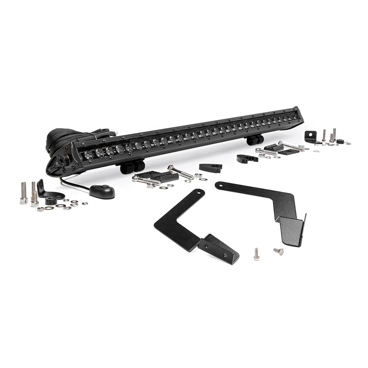 Rough Country LED Light Kit | Lower Grille Mount | 30" Black Single Row | Toyota Tacoma (16-23) 70668