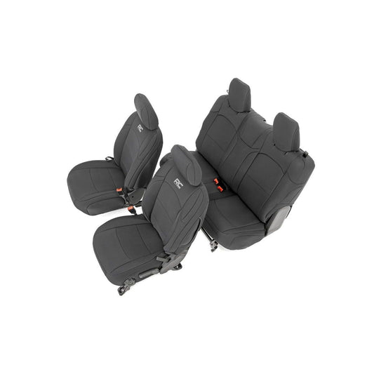 ROUGH COUNTRY Seat Covers | Front and Rear | Jeep Wrangler JL 4WD (2018-2025) | 91020