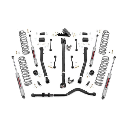 ROUGH COUNTRY 3.5 Inch Lift Kit | Adj Lower | FR D/S | Jeep Wrangler Unlimited Rubicon (18-23) | 69131