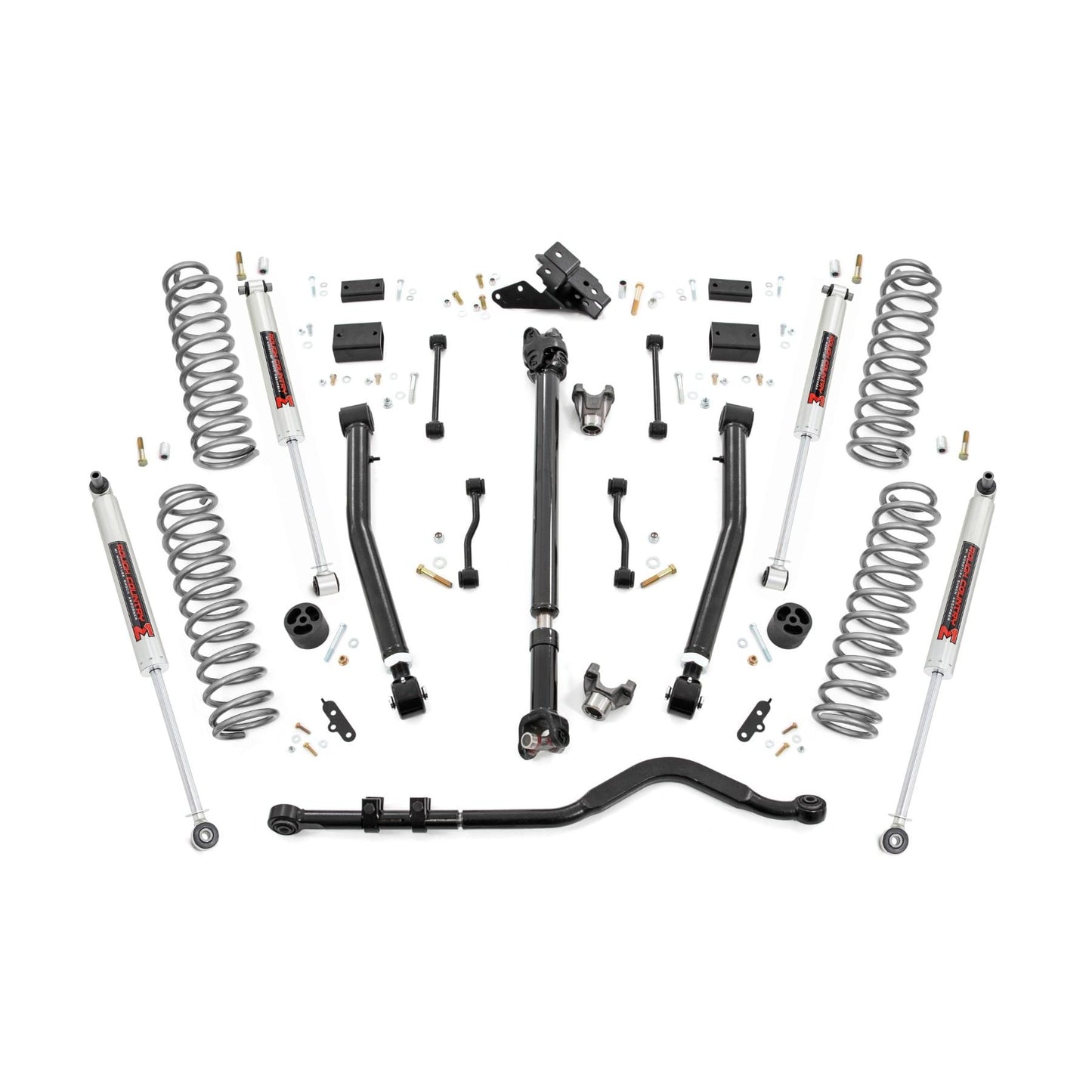 ROUGH COUNTRY | 3.5 Inch Lift Kit  Adj LCA  FR D/S  M1  Jeep Wrangler JL Rubicon (18-23) | 90940