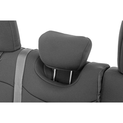 ROUGH COUNTRY Seat Covers | Front and Rear | Jeep Wrangler Unlimited 4WD (2018-2025) | 91010