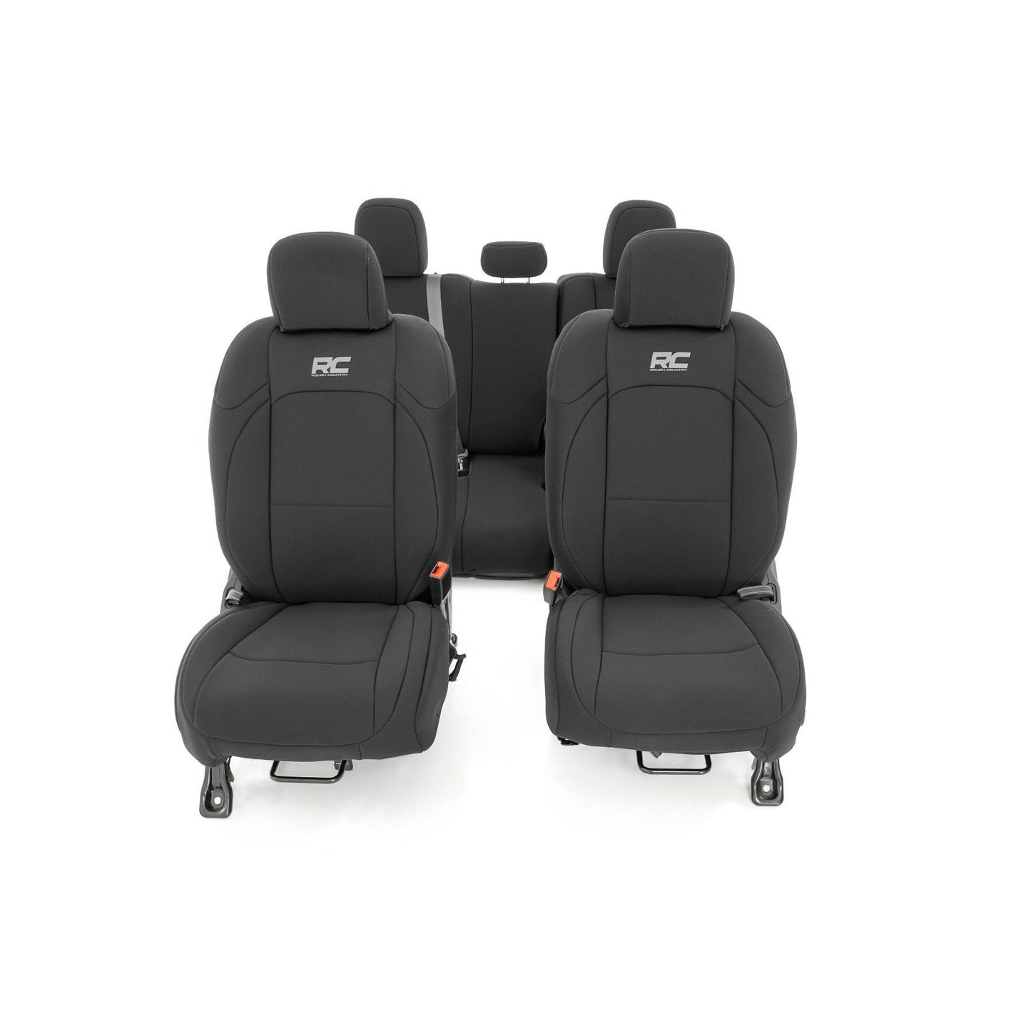 ROUGH COUNTRY Seat Covers | Front and RR w/ Cup Holder | Jeep Gladiator JT 4WD (2020-2025) | 91038