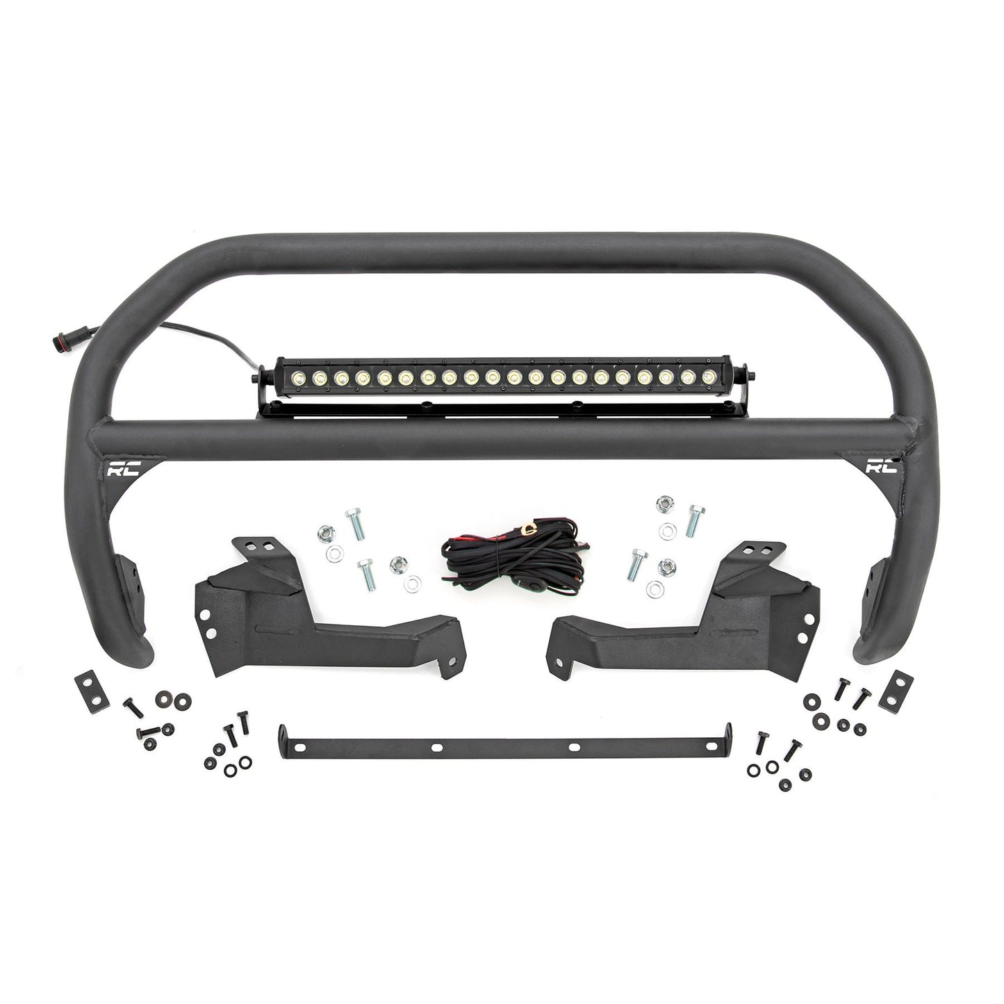 ROUGH COUNTRY Nudge Bar | 20 Inch Black Single Row LED | Ford Bronco Sport 4WD (2021-2025) | 51041