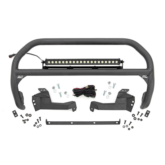 ROUGH COUNTRY Nudge Bar | 20 Inch Black Single Row LED | Ford Bronco Sport 4WD (2021-2025) | 51041
