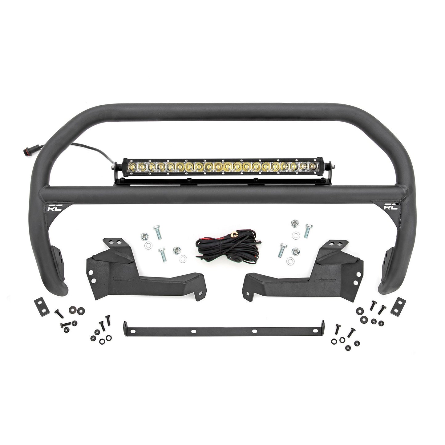 ROUGH COUNTRY Nudge Bar | 20 Inch Chrome Single Row LED | Ford Bronco Sport 4WD (2021-2025) | 51043