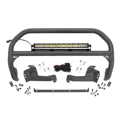ROUGH COUNTRY Nudge Bar | 20 Inch Chrome Single Row LED | Ford Bronco Sport 4WD (2021-2025) | 51043