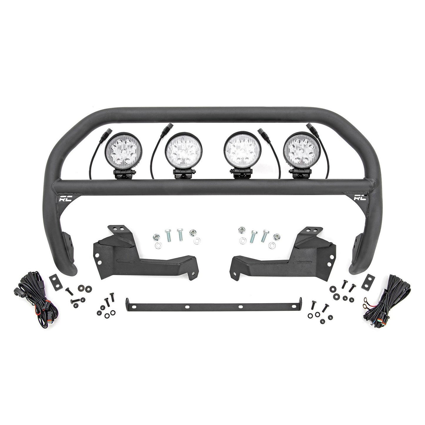 ROUGH COUNTRY Nudge Bar | 4 Inch Round Led (x4) | Ford Bronco Sport 4WD (2021-2025) | 51044