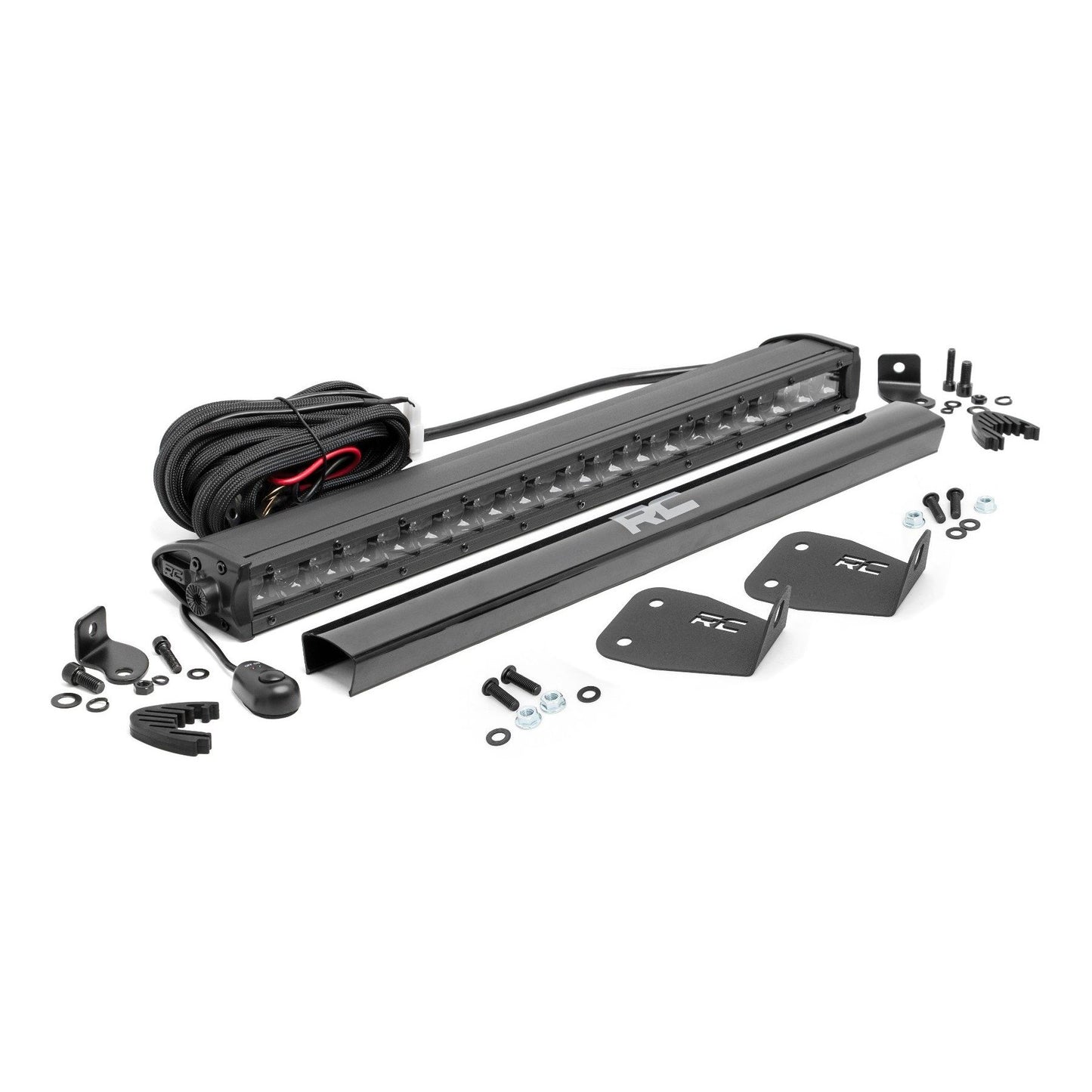 ROUGH COUNTRY LED Light Kit | Bumper Mount | 20" Black Single Row | Ford Bronco Sport (21-25) | 71036