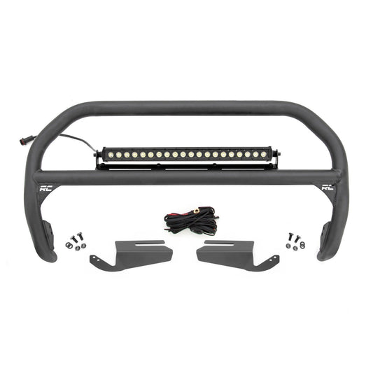 ROUGH COUNTRY Nudge Bar | 20 Inch Black Single Row LED | OE Modular Steel | | Ford Bronco (21-25) | 51101