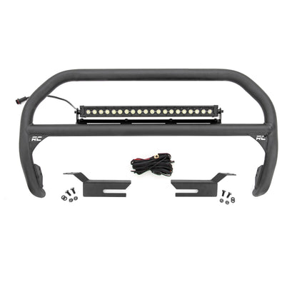 ROUGH COUNTRY Nudge Bar | 20 Inch BLK DRL Single Row LED | Ford Bronco 4WD (2021-2025) | 51047