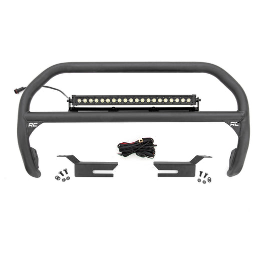 ROUGH COUNTRY Nudge Bar | 20 Inch BLK DRL Single Row LED | Ford Bronco 4WD (2021-2025) | 51047