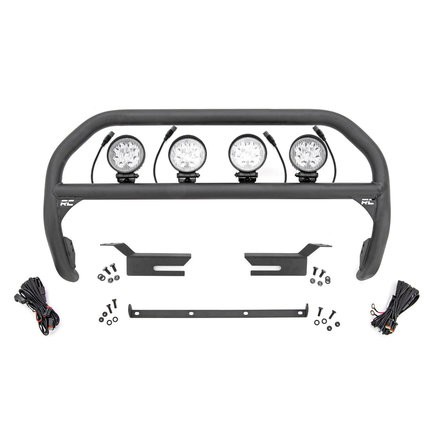 ROUGH COUNTRY Nudge Bar | 4 Inch Round Led (x4) | Ford Bronco 4WD (2021-2025) | 51049