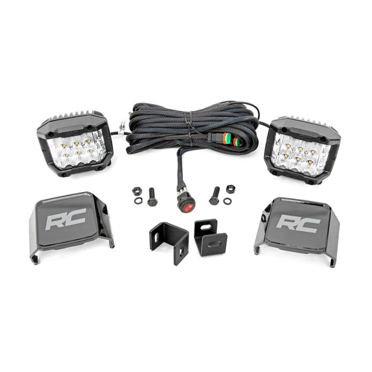 ROUGH COUNTRY LED Light Kit | Ditch Mount |  3" OSRAM | Wide | Toyota Tundra 2WD/4WD (22-25) | 71075