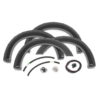 ROUGH COUNTRY Pocket Fender Flares | UM Agate Black | Ford F-250/F-350 Super Duty (23-26) | F-F20231-UM