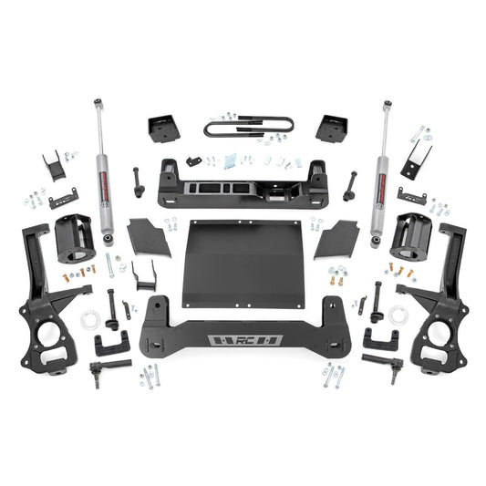 ROUGH COUNTRY 6 Inch Lift Kit | Mono Leaf Rear | Diesel | Chevy Silverado 1500 4WD (22-24) | 21630D