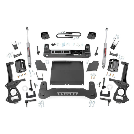 ROUGH COUNTRY 6 Inch Lift Kit | Mono Leaf Rear | Diesel | Chevy Silverado 1500 4WD (25-26) | 21630D_A