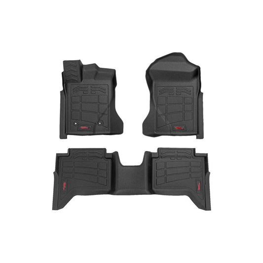 ROUGH COUNTRY Sure-Fit Floor Mats | Front & Rear | Crew | Ford Ranger 2WD/4WD (2024-2025) | SM51003
