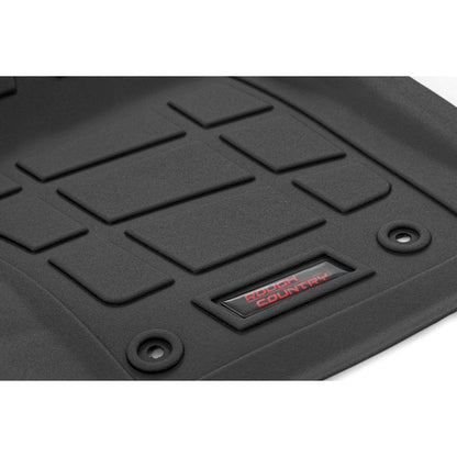 ROUGH COUNTRY Sure-Fit Floor Mats | Front & Rear | TRD PRO | Double Cab | Toyota Tacoma (24-25) | SM71225