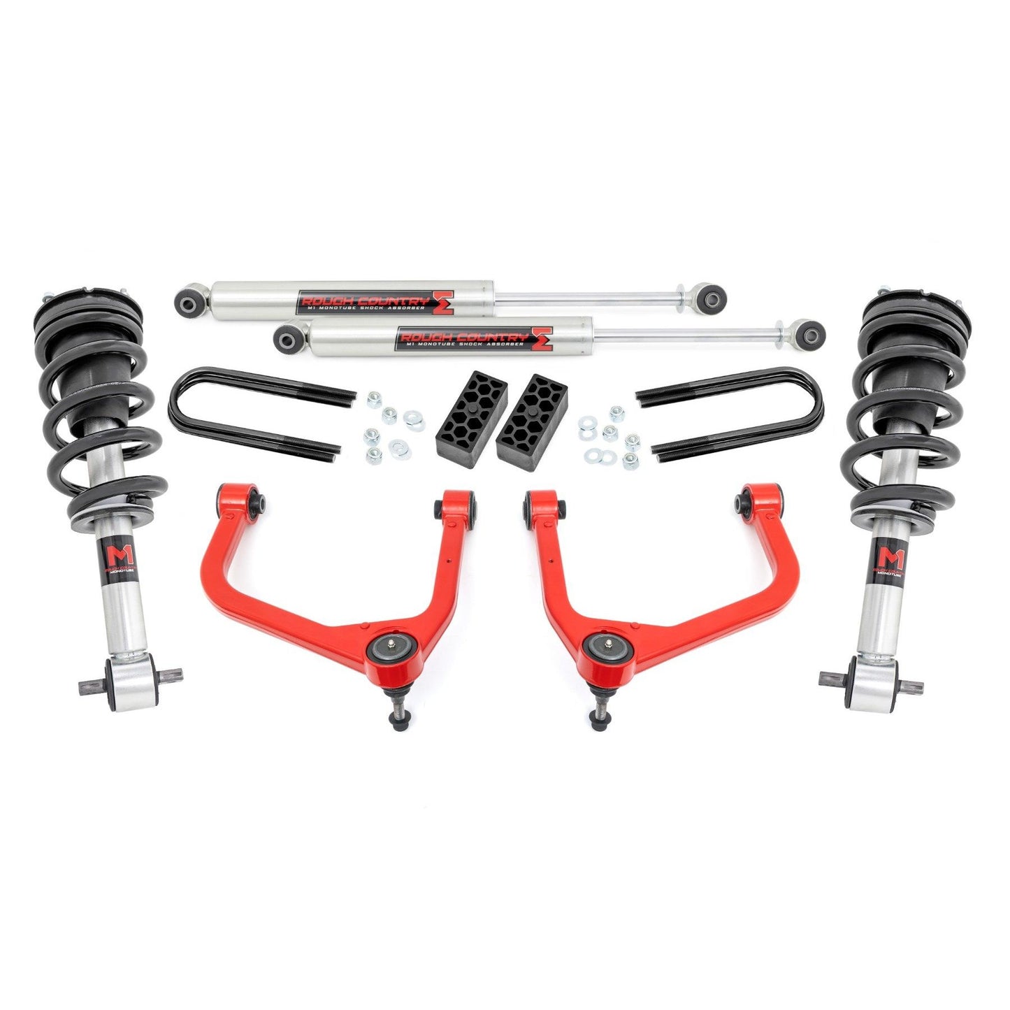 ROUGH COUNTRY 3.5 Inch Lift Kit | M1 Struts/M1 | Chevy Silverado 1500 2WD/4WD (2025-2026) | 110440RED