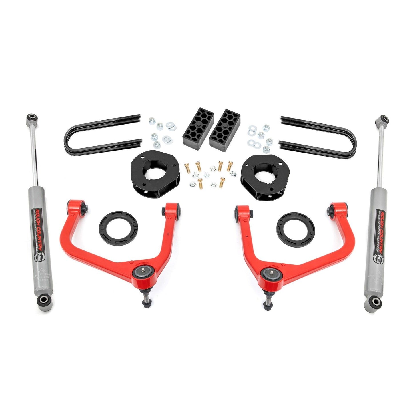ROUGH COUNTRY 3.5 Inch Lift Kit | Chevy Silverado 1500 2WD/4WD (2025-2026) | 110430RED