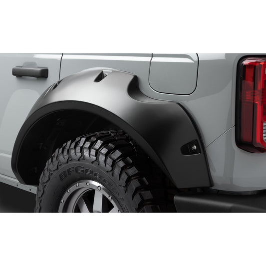 Bushwacker Fender Flares for Black Pocket/Rivet Style Textured Finish 4-Piece Fender Flare Set For 2021-2023 Ford Bronco, 4-D