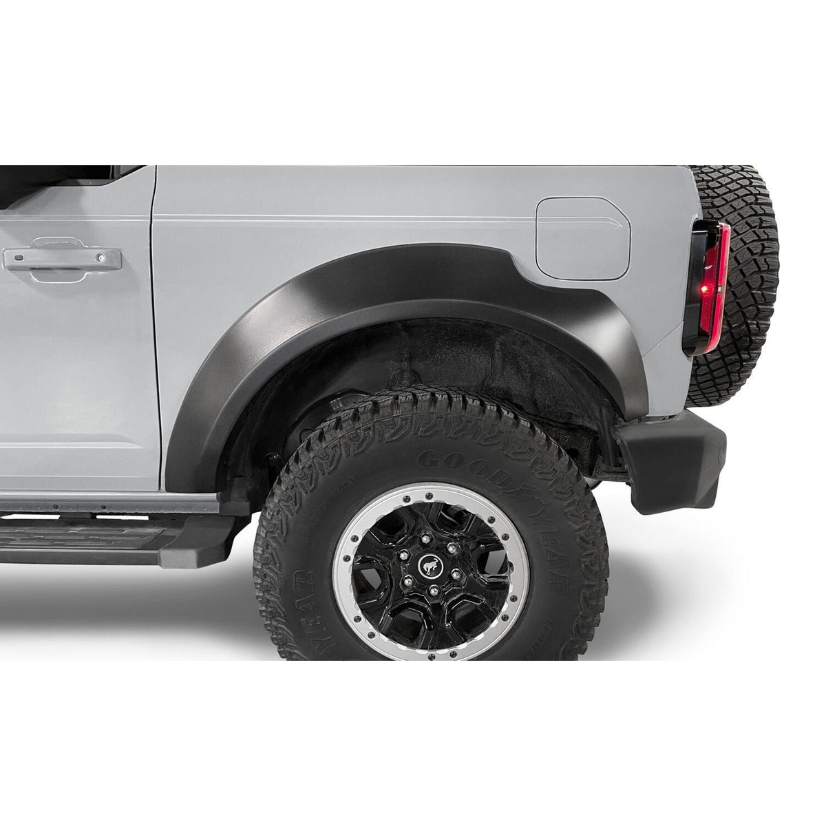 Bushwacker Fender Flares for Black Extendafender Style Smooth Finish 4-Piece Fender Flare Set For 2021-2023 Ford Bronco, 2-DR