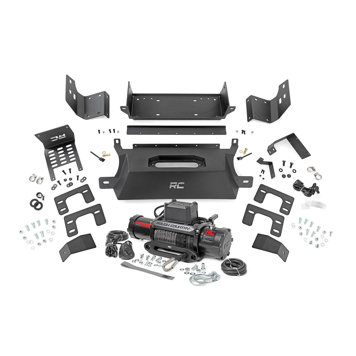 Rough Country Hidden Winch Mount | 9500S | Ford Bronco 4WD (2021-2026) 51058