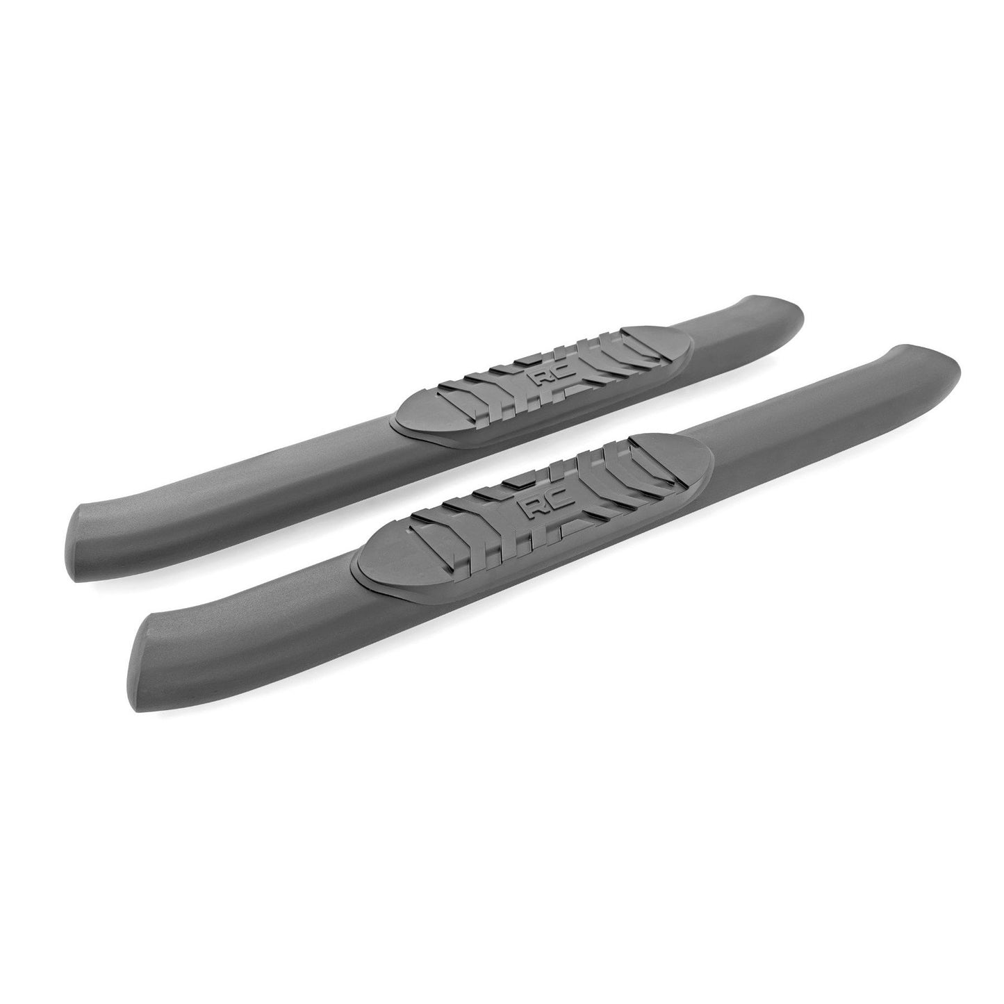 ROUGH COUNTRY Oval Nerf Steps | 2-Door | Black | Ford Bronco (2 Door) 4WD (2021-2025) | 21012