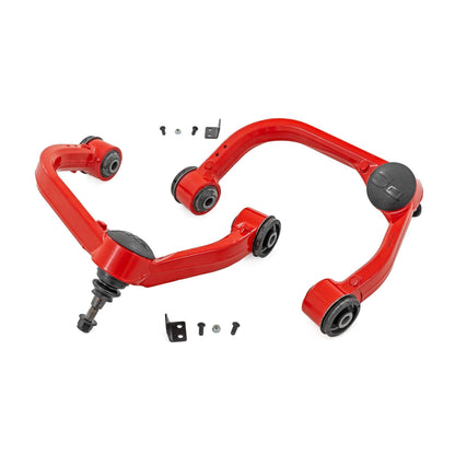 ROUGH COUNTRY Red Forged Upper Control Arms | 3 Inch Lift | Ford F-150 4WD (2021-2025) | 41400RED