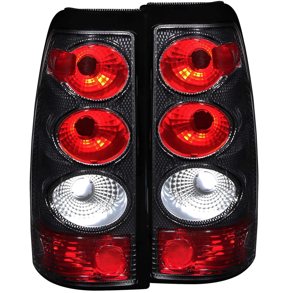 ANZO USA ZUKT_211021 Anzo ZUKT_211021 Tail Light Assembly Clear/Red Lens Carbon