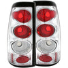 Anzo USA | Tail Light Assembly Clear Lens Chrome Housing Pair | Fits Silverado 1500 | 211023