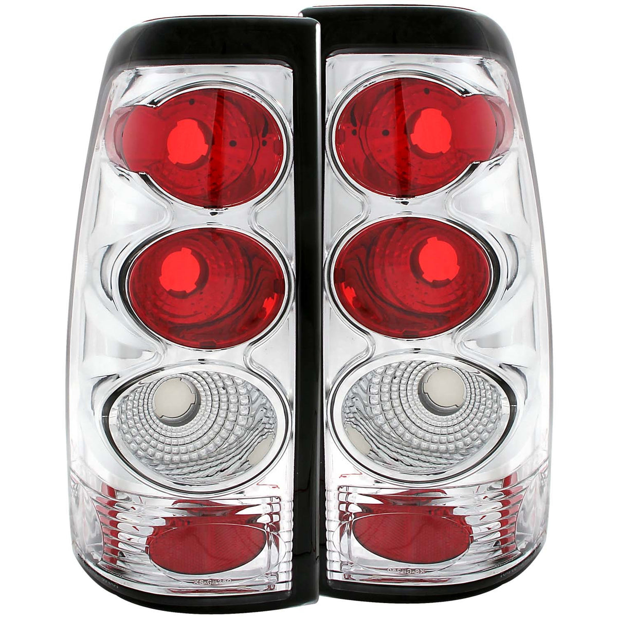 ANZO USA ZUKT_211023 Anzo ZUKT_211023 Tail Light Assembly Clear Lens Chrome Housing