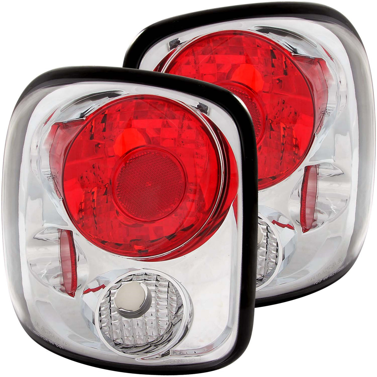 ANZO USA ZUKT_211026 Anzo ZUKT_211026 Tail Light Assembly Clear Lens Chrome Housing