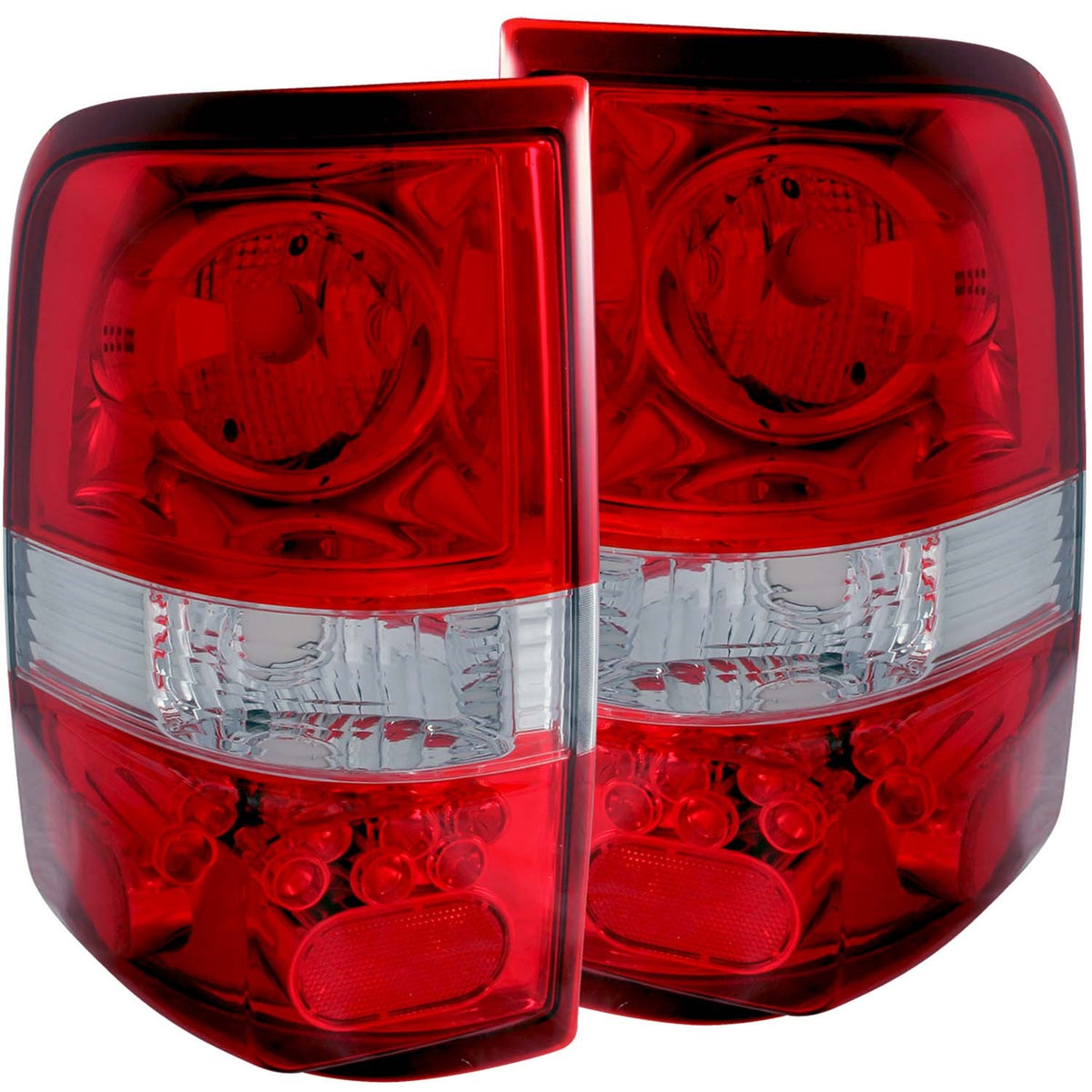 ANZO USA ZUKT_211058 Anzo ZUKT_211058 Tail Light Assembly Red/Clear Lens LED Style
