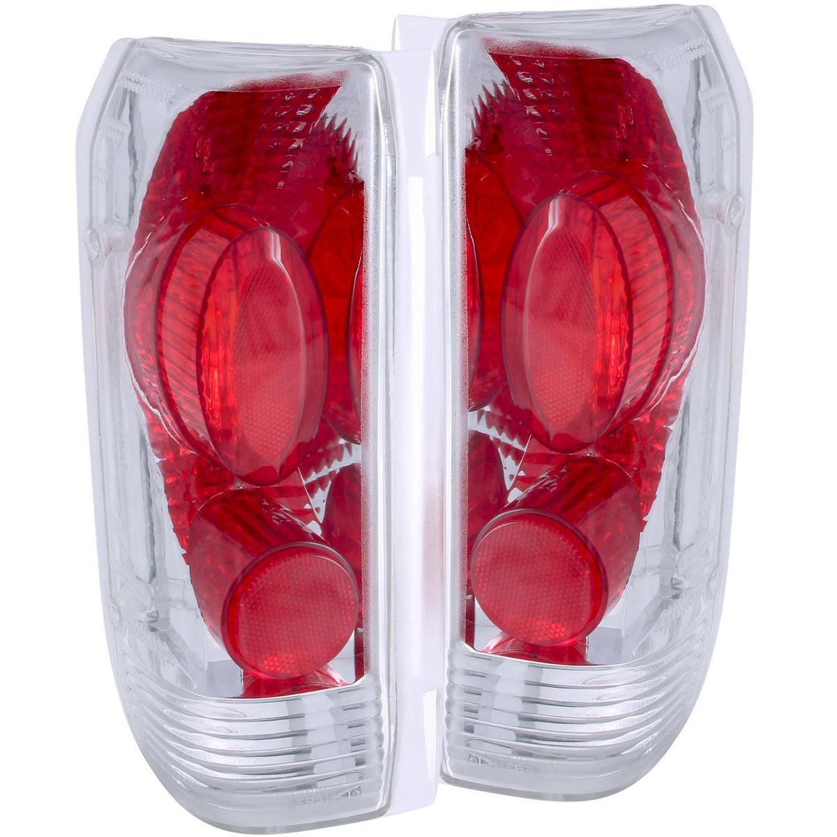 ANZO USA ZUKT_211061 Anzo ZUKT_211061 Tail Light Assembly Red/Clear Lens Chrome
