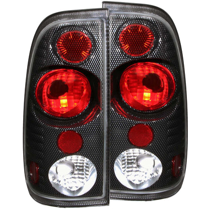 ANZO USA ZUKT_211064 Anzo ZUKT_211064 Tail Light Assembly Clear/Red Lens Carbon