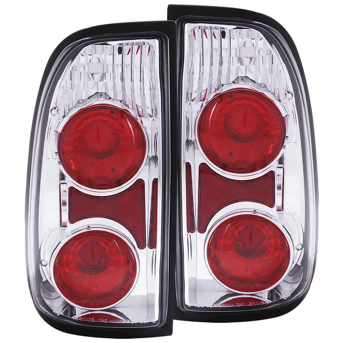 ANZO USA ZUKT_211125 Anzo ZUKT_211125 Tail Light Assembly Clear Lens Chrome Housing
