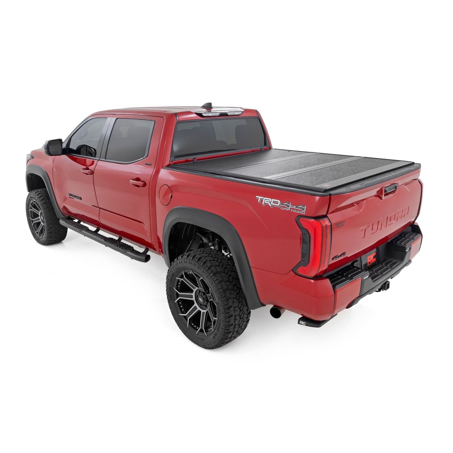 ROUGH COUNTRY Hard Low Profile Bed Cover | 5'7" Bed | Cargo Mgmt | Toyota Tundra (22-25) | 47514551B