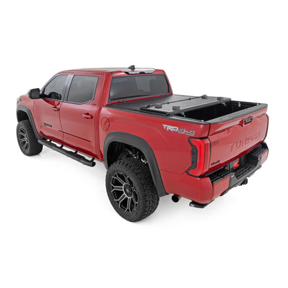 ROUGH COUNTRY Hard Low Profile Bed Cover | 5'7" Bed | Cargo Mgmt | Toyota Tundra (22-25) | 47514551B