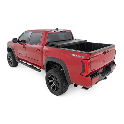 ROUGH COUNTRY Hard Low Profile Bed Cover | 5'7" Bed | Cargo Mgmt | Toyota Tundra (22-25) | 47514551B