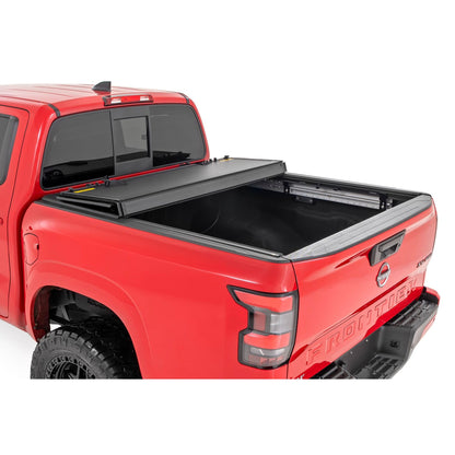 ROUGH COUNTRY Hard Tri-Fold Flip Up Bed Cover | 5' Bed | Nissan Frontier 2WD/4WD (22-25) | 49520551A
